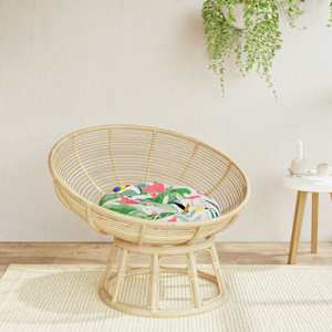 Okrogla blazina večbarvna Ø 60 x 11 cm oxford tkanina