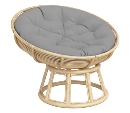 vidaXL Round Cushion Grey Oxford fabric &Oslash; 39.4" x 4.3" Cushion Round