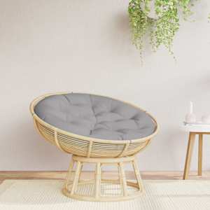 Okrogla blazina siva Ø 100 x 11 cm oxford tkanina