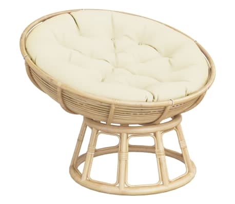 vidaXL Round Cushion Cream &Oslash; 39.4"x4.3" Oxford Fabric