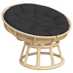 vidaXL Zitkussen rond &Oslash; 100x11 cm oxford stof zwart