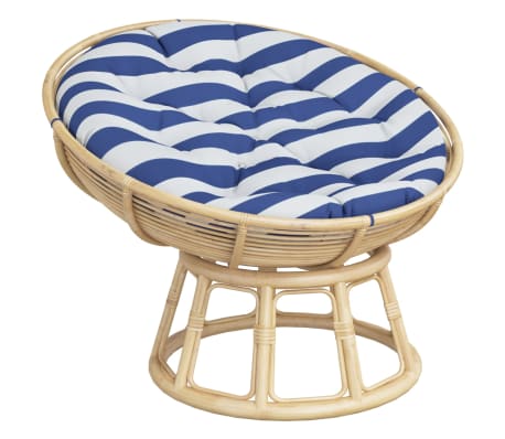 vidaXL Pernă rotundă dungi albastre/albe, &Oslash;100 x11 cm, textil Oxford