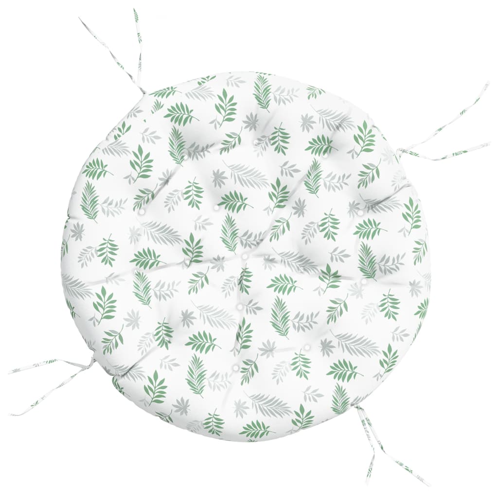 Zitkussen rond bladpatroon Ø 100x11 cm oxford stof image 2