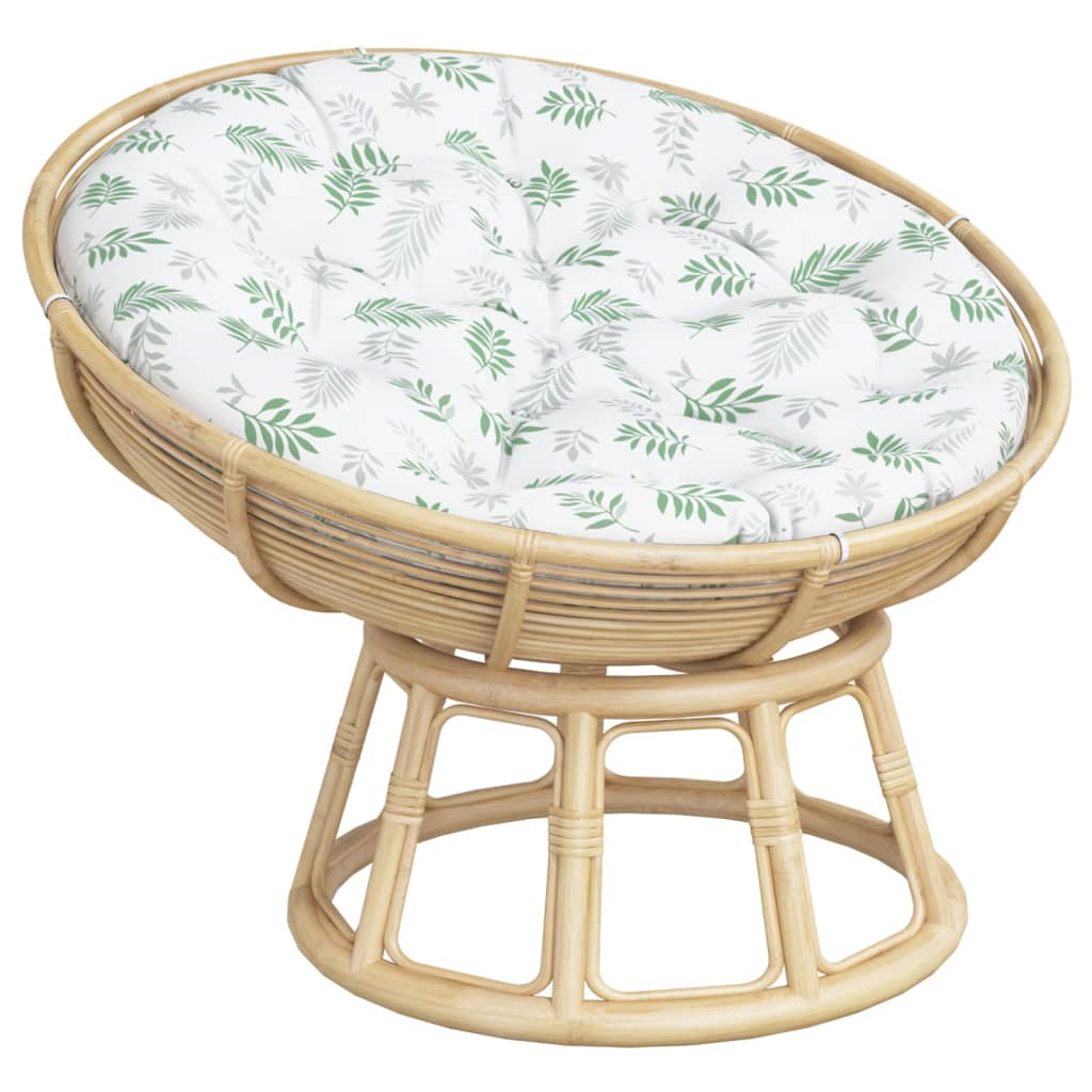 Zitkussen rond bladpatroon Ø 100x11 cm oxford stof image 3