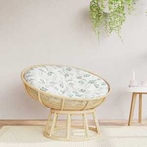 Okrogla blazina vzorec listja Ø 100 x 11 cm oxford tkanina