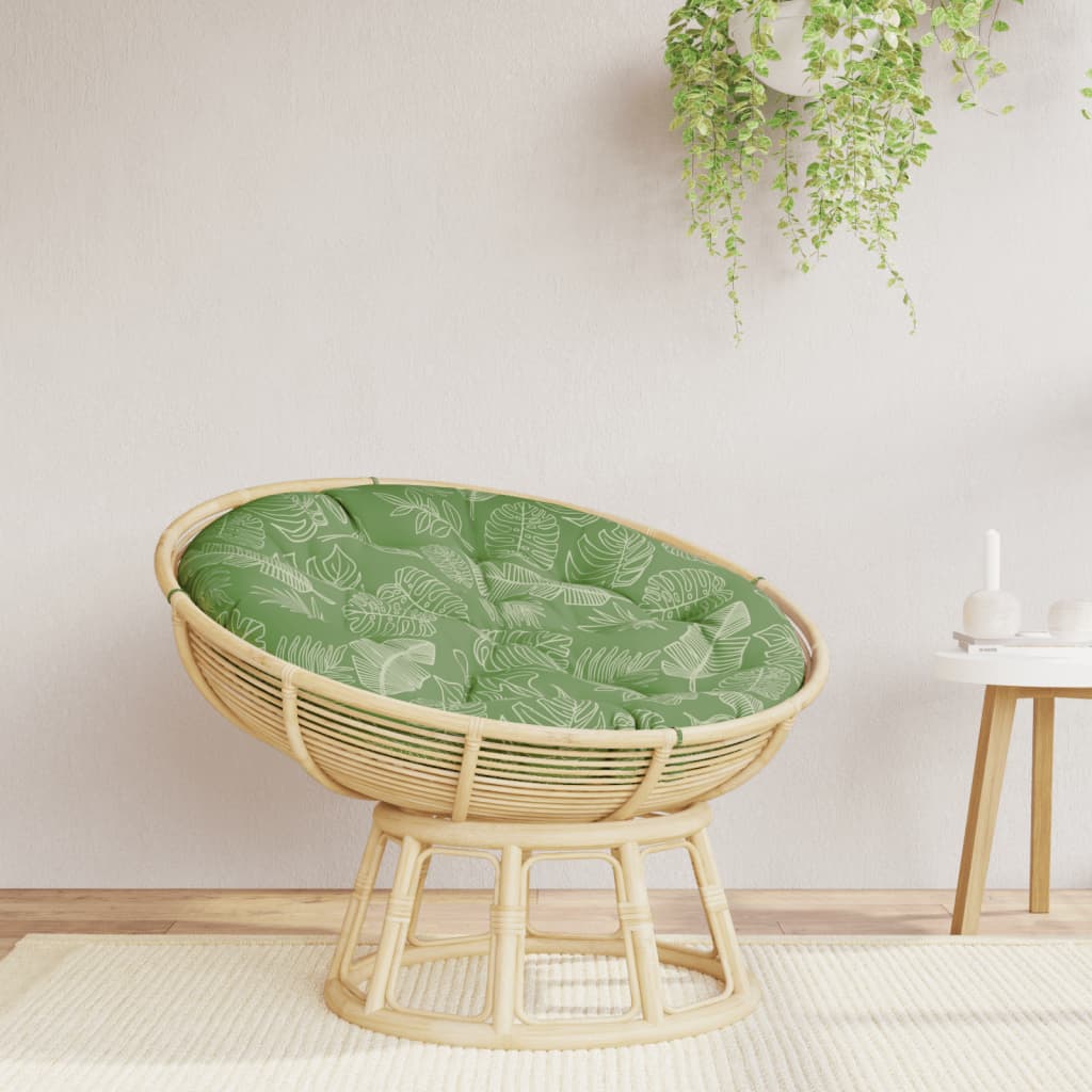 vidaXL Pernă rotundă, model frunze, Ø 100 x 11 cm, țesătură Oxford