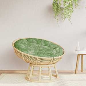 Okrogla blazina vzorec listja Ø 100 x 11 cm oxford tkanina