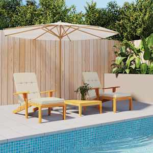 Blazine za ležalnik 2 kosa krem oxford tkanina