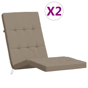 vidaXL terrassitooli istmepadjad 2 tk, pruunikashall, oxford kangas
