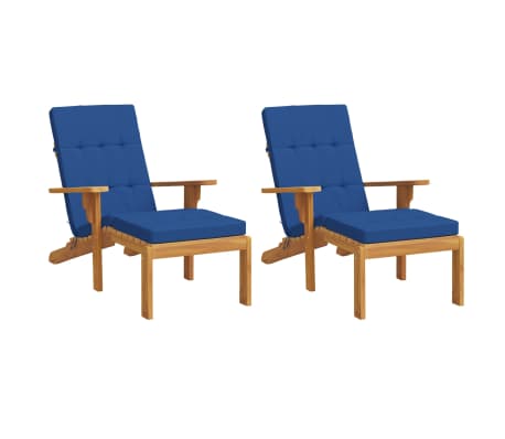 vidaXL Perne de scaun pentru terasă, 2 buc, albastru, țesătură Oxford
