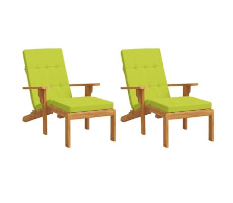 vidaXL Liegestuhl-Auflagen 2 Stk. Knallgr&uuml;n Oxford-Gewebe