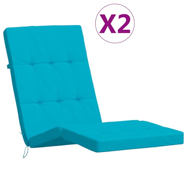vidaXL terrassitooli istmepadjad 2 tk, t&uuml;rkiissinine, oxford kangas