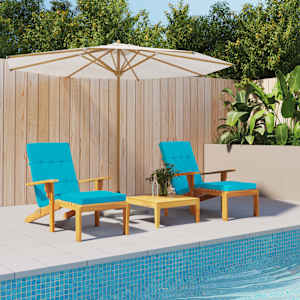 Blazine za ležalnike 2 kosa turkizna oxford tkanina