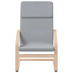 Relaxační křeslo s podnožkou světle šedé textil - obrázek 4