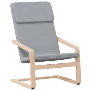 Relaxační křeslo s podnožkou světle šedé textil - obrázek 5