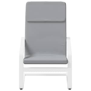 Relaxační křeslo s podnožkou světle šedé textil - obrázek 4