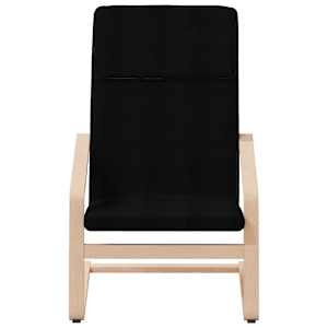 Relaxační křeslo s podnožkou černé textil - obrázek 4