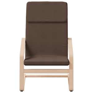 Relaxační křeslo s podnožkou tmavě hnědé textil - obrázek 4