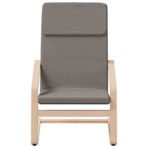 Relaxační křeslo s podnožkou taupe textil - obrázek 4