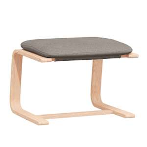 Relaxační křeslo s podnožkou taupe textil - obrázek 6