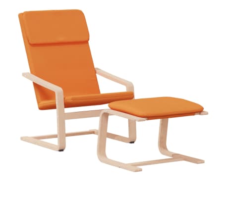 vidaXL Πολυθρόνα Relax Σκούρο Κίτρινο Υφασμάτινη με Υποπόδιο