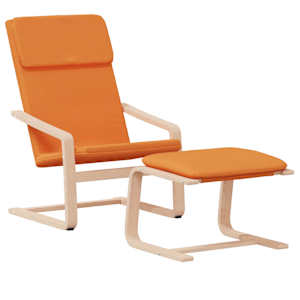 vidaXL Πολυθρόνα Relax Σκούρο Κίτρινο Υφασμάτινη με Υποπόδιο