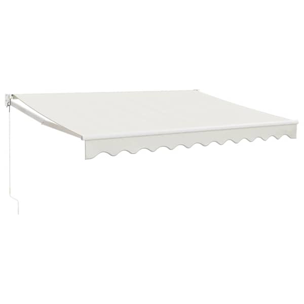 vidaXL sisset&otilde;mmatav varikatus, kreemjas, 3x2,5 m, kangas, alumiinium