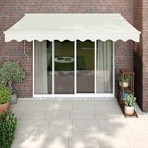 Zložljiva tenda krem 3x2,5 m blago in aluminij