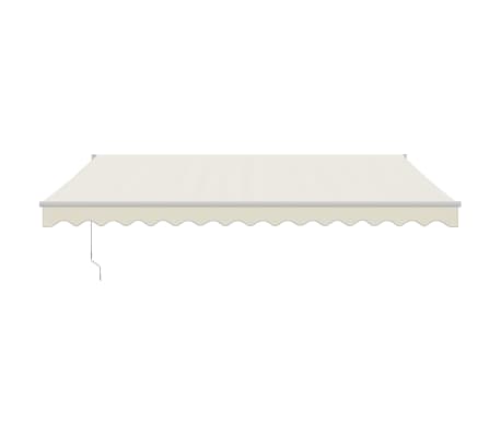 vidaXL Toldo retr&aacute;ctil aluminio y tela color crema 4,5x3 m