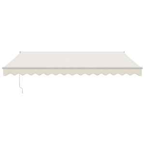vidaXL Toldo retr&aacute;ctil aluminio y tela color crema 4,5x3 m