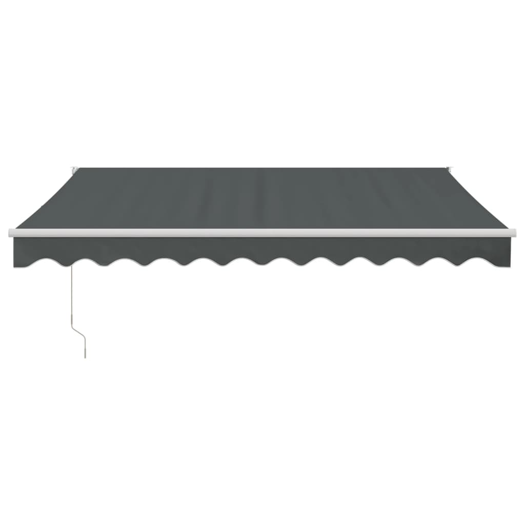 vidaXL Retractable Awning Anthracite 3.5x2.5 m Fabric and Aluminium