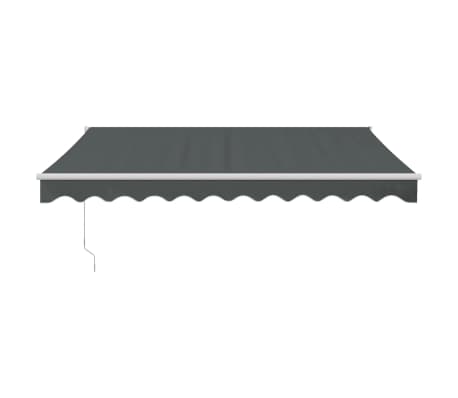 vidaXL Retractable Awning Anthracite 3.5x2.5 m Fabric and Aluminium