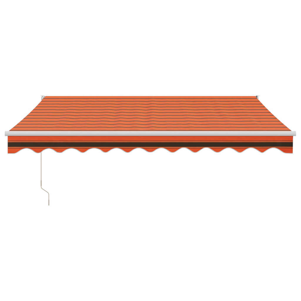 vidaXL Copertină retractabilă portocaliu/maro 3x2,5 m, textil/aluminiu