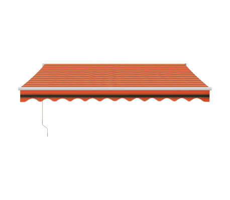 vidaXL Copertină retractabilă portocaliu/maro 3x2,5 m, textil/aluminiu