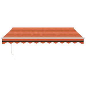 Zatahovací markýza oranžová a hnědá 3 x 2,5 m textil a hliník - obrázek 3