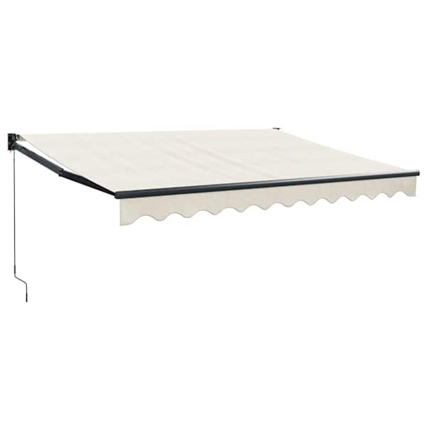 vidaXL sisset&otilde;mmatav varikatus, kreemjas, 3x2,5 m, kangas, alumiinium