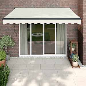 Zložljiva tenda krem 3x2,5 m blago in aluminij