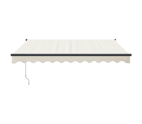 vidaXL Copertină retractabilă, crem, 3,5x2,5 m, textil și aluminiu