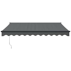 vidaXL Retractable Awning Anthracite 3x2.5 m Fabric and Aluminium