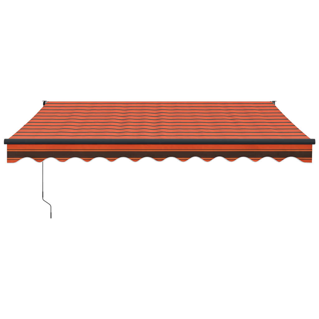 vidaXL Retractable Awning Orange and Brown 3x2.5 m Fabric and Aluminium