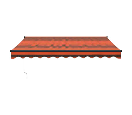 vidaXL Retractable Awning Orange and Brown 3x2.5 m Fabric and Aluminium