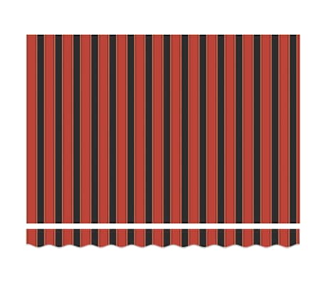 vidaXL Toldo retr&aacute;til 3,5x2,5 m tecido e alum&iacute;nio laranja e castanho