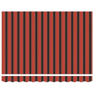 Zatahovací markýza oranžová a hnědá 3,5 x 2,5 m textil a hliník - obrázek 3