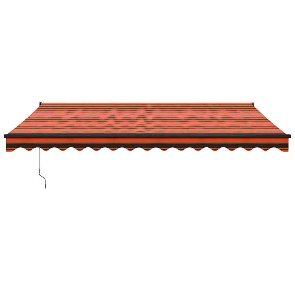 vidaXL Toldo retráctil aluminio y tela naranja y marrón 4x3 m