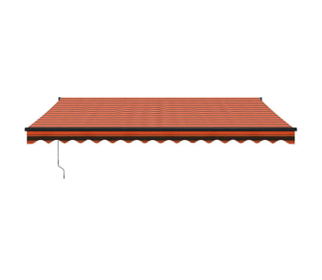 vidaXL Retractable Awning Orange and Brown 4x3 m Fabric and Aluminium