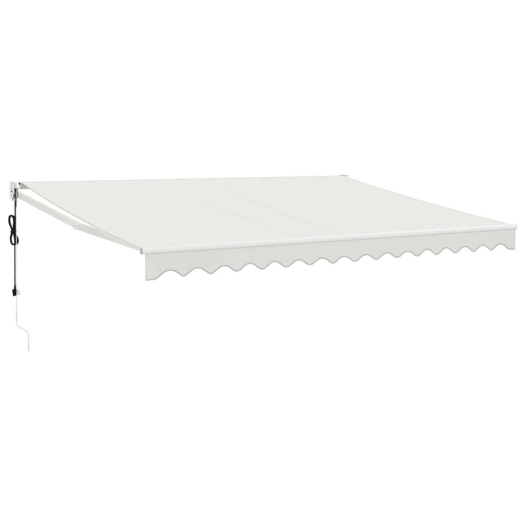 vidaXL Automatická zatahovací markýza krémová 4,5 x 3 m
