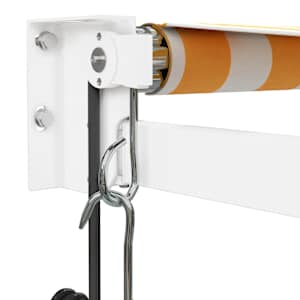 Automatická zatahovací markýza žlutá a bílá 4,5 x 3 m - obrázek 7
