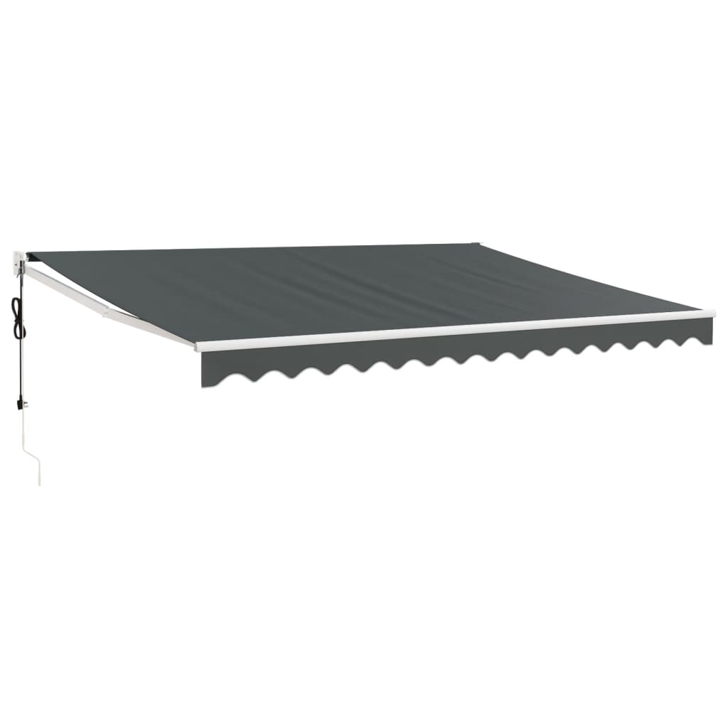 vidaXL Automatická zatahovací markýza antracitová 4,5 x 3 m