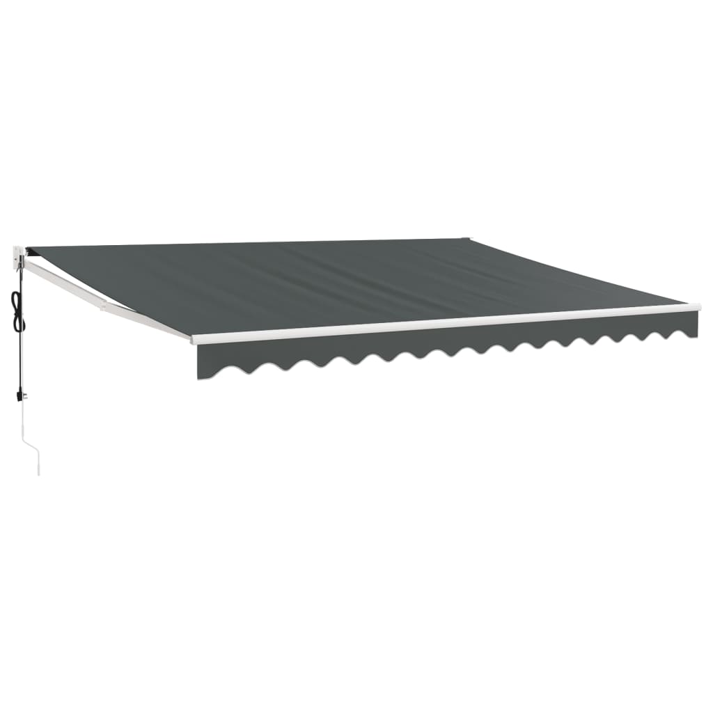 vidaXL Automatická zatahovací markýza antracitová 5 x 3 m