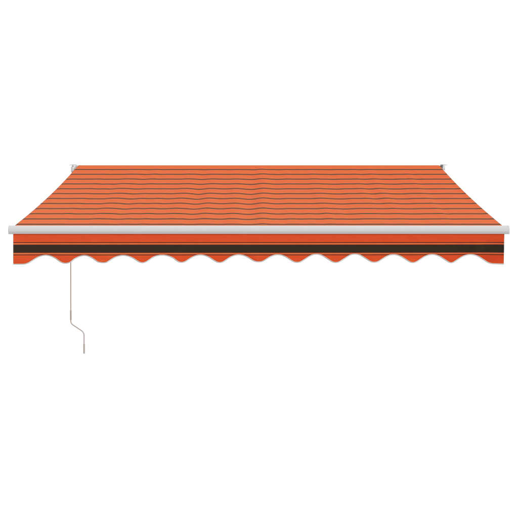 vidaXL Automatska tenda na uvlačenje narančasto-smeđa 3,5 x 2,5 m